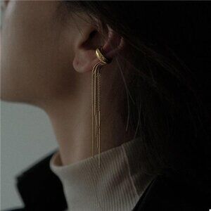 18K Gold-Plated Chain Fringe Earrings